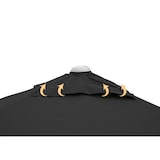 thumbnail of METRO PROFESSIONAL Demi-parasol rectangulaire, acier/aluminium, 2.1 x 1.3 m, avec manivelle, hydrofuge, anthracite/platine