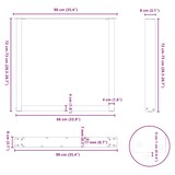 thumbnail of Helloshop26 - Set aus 3 robusten U-förmigen Esstischbeinen 90 x 73 cm mit verstellbaren Füßen modernes Design weißer Stahl 02_0057449