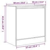 thumbnail of Helloshop26 - Zapatero mueble para entrada pasillo y salón 60 x 34 x 63,5 cm madera de ingeniería marrón 02_0021640