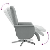 thumbnail of vidaXL Massagesessel mit Fußteil Hellgrau Stoff