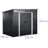 thumbnail of Uniprodo Casa de ferramentas em metal - 260 x 195 x 202cm