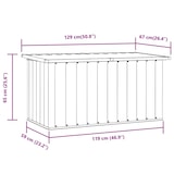 thumbnail of vidaXL Gartenbox Grau 129x67x65 cm