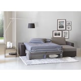 thumbnail of Dmora Divano Letto Alicya, Divano ad angolo, 100% Made in Italy, conPenisola contenitore reversibile, Cm 280x95h90, Grigio e Antracite