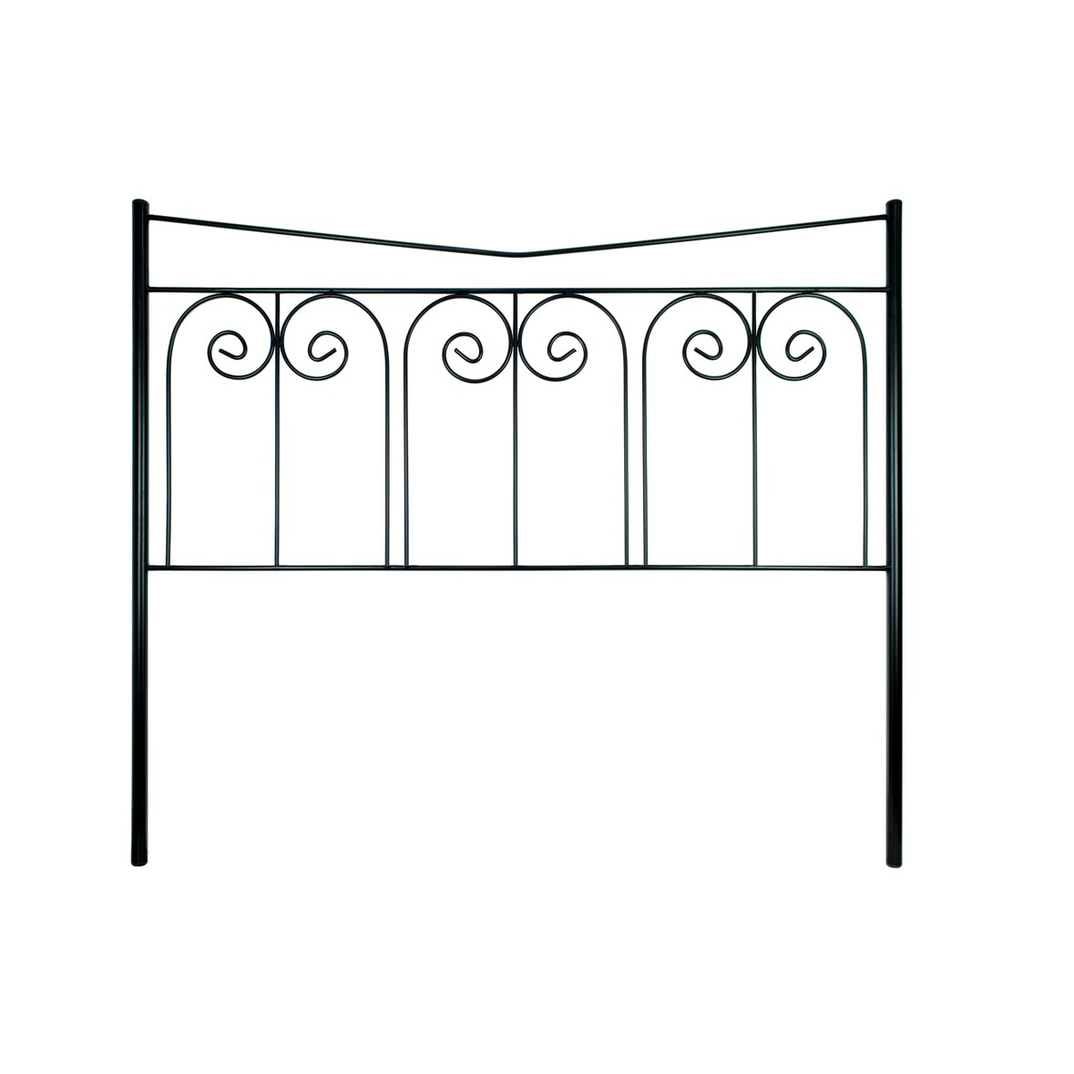 Cabecero de forja Fuente, color Negro Cabezal para cama de 105 cm, Cama 110 cm x 125 cm