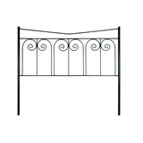 thumbnail of Cabecero de forja Fuente, color Negro Cabezal para cama de 105 cm, Cama 110 cm x 125 cm