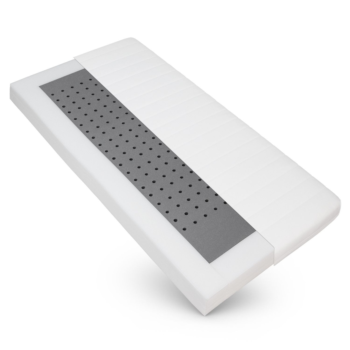 Matratze 60x120 mit rundum Trittkante, Höhe ca. 11cm, Bezug waschbar, CertiPUR