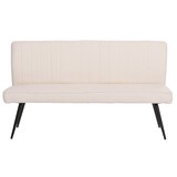 thumbnail of Sitzbank | HxBxT 90x160x60cm | Sitzhöhe 48cm | Rückenlehne Stoff/Textil Bouclé Metall 160cm | Creme-Beige | Esszimmerbank Bank Polsterbank