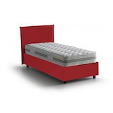 thumbnail of Dmora Einzelbett Carola, Containerbett mit Stoffbespannung, 100% Made in Italy, Seitliche Öffnung, inklusive Matratze Cm 80x190, Rot