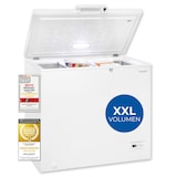 thumbnail of Exquisit Gefriertruhe, Kühlfunktion, 2-in-1, 198 Liter, Türschloss, 4-Sterne-Gefrieren, Schnellgefrieren, 2 Rollen, GT201-HE-040E weiss