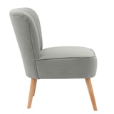 thumbnail of Lot de 2 fauteuils style crapaud en tissu gris clair