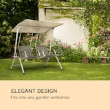 thumbnail of Bel Air Duo Swing Hollywoodschaukel anthrazit/creme Mittelgrau