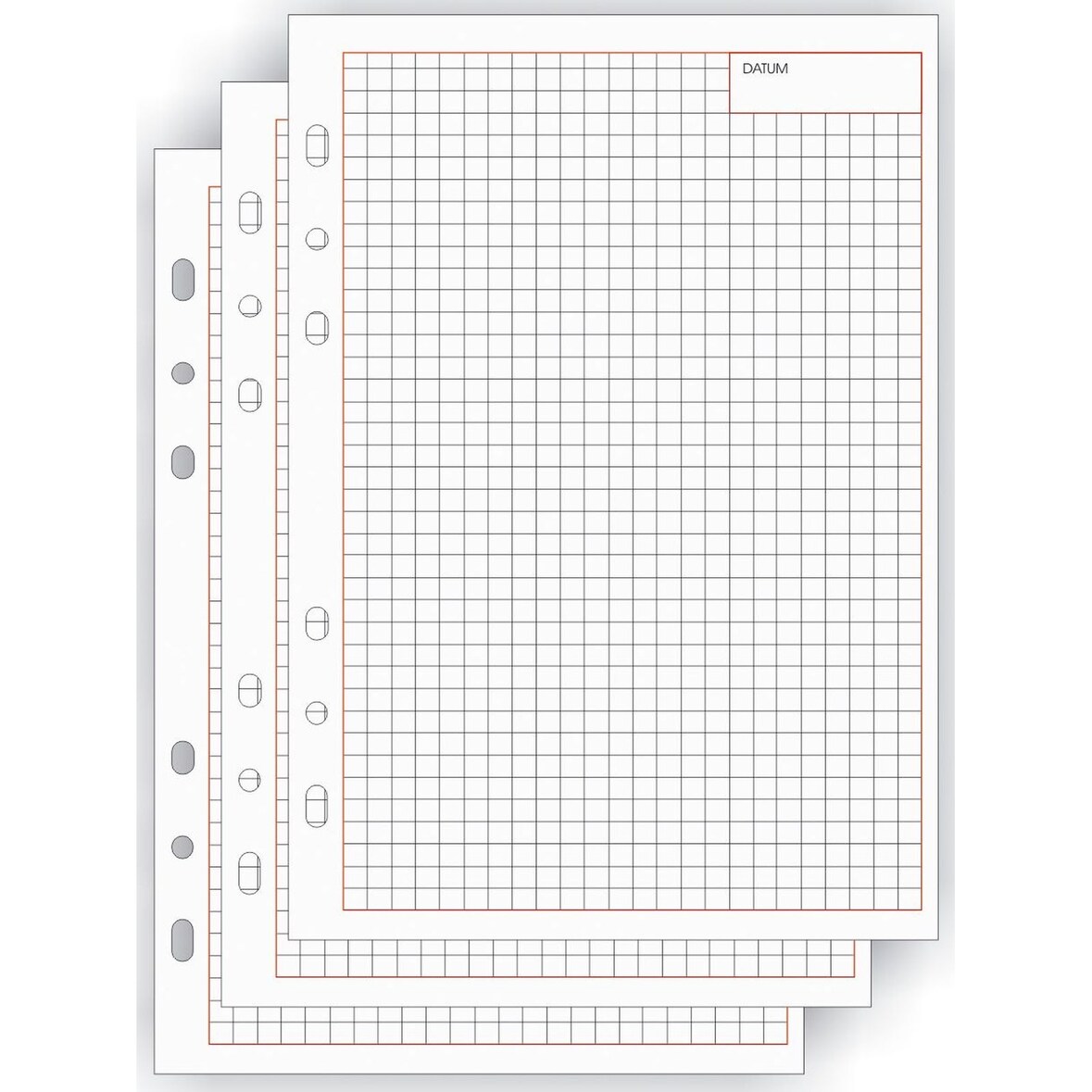 Ersatzeinlage Maxi A5 149x210mm Einlagen kariert 50 Blatt