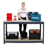 thumbnail of PROREGAL Etabli DINO réglable en hauteur, HxLxP 90x160x60cm, Capacité de charge 600kg, Gris, Etabli d’Atelier, Table de Travail & Bricolage