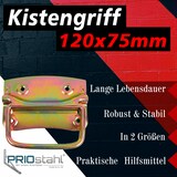 thumbnail of PRIOstahl Kistengriff Griff 1 Stück Gelb 120 x 80mm + Befestigungsschrauben aus Stahl für Truhe Box