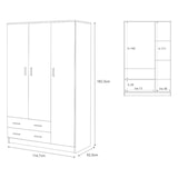 thumbnail of SARMOG ARMADIO 3 ANTE 2 CASSETTI KIT L115 P52 H182 in truciolare nobilitato color eucalipto