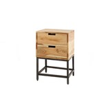 thumbnail of Mesilla de noche KAWOLA Mesilla de noche FATY acacia maciza natural 2 cajones