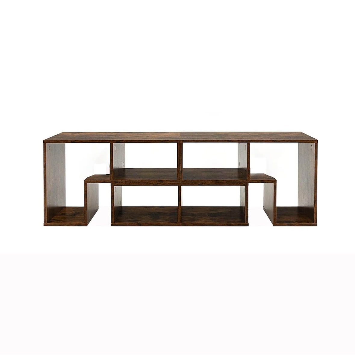 COSTWAY Houten tv-kast, 3-delig, vrij te combineren, tv-standaard voor tv's tot 65 inch, hoekplank, uitschuifbaar