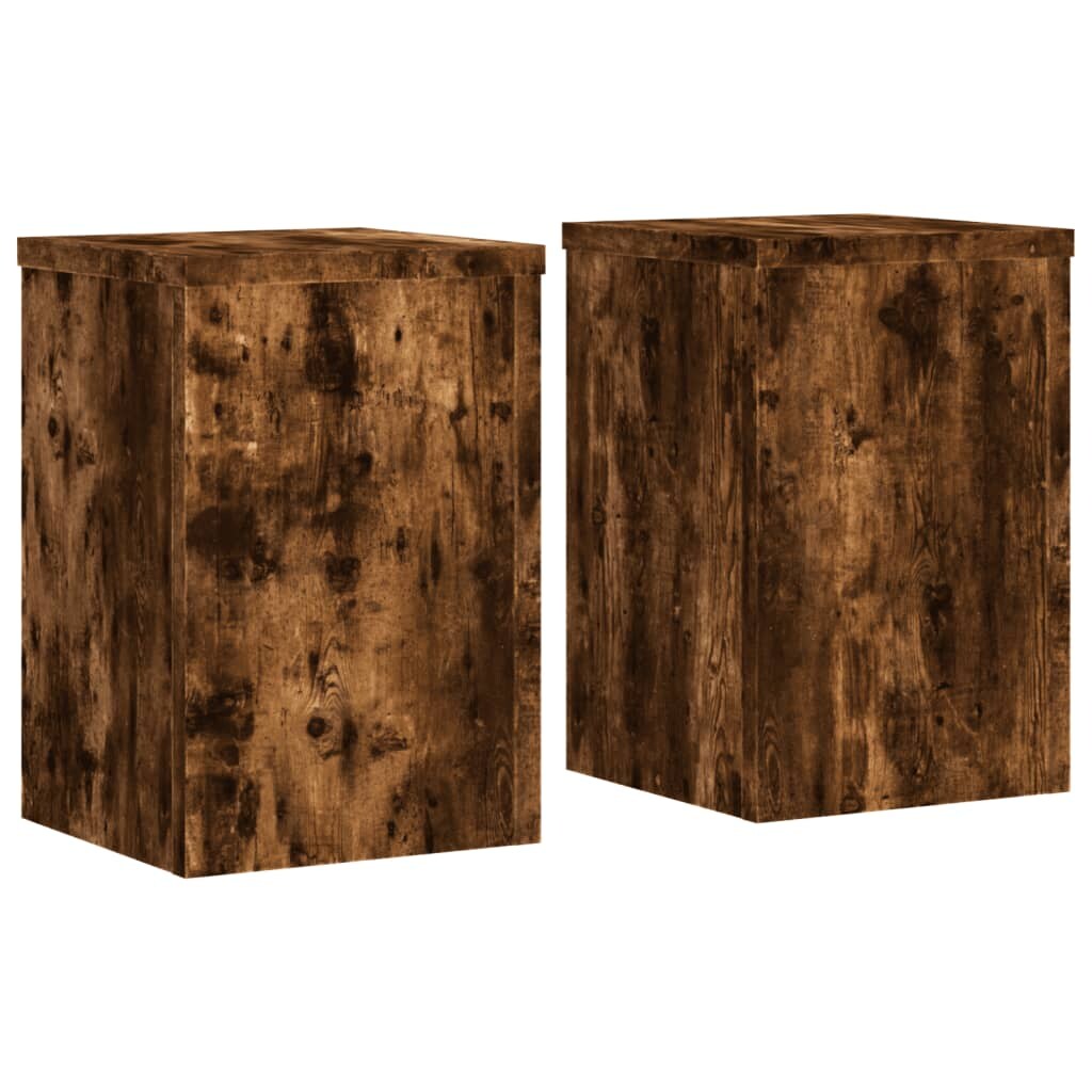 Helloshop26 - Pflanzenständer Blumenmöbel 2er-Set Holzwerkstoff braun 02_0045301
