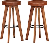 thumbnail of vidaXL Barhocker 2 Stk. Echtleder und Akazien-Massivholz