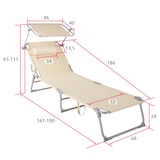 thumbnail of tectake 2 espreguiçadeiras CHLOE  Bege