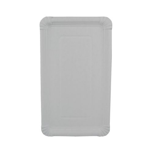 ABC Pak 125 Teller, Pappe [rc] eckig 19 cm x 33 cm weiss (95333, 125 Stück)