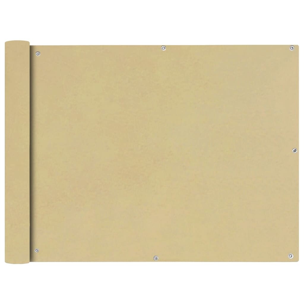 Helloshop26 - Balkon-Sichtschutz Oxford-Gewebe 90 x 600 cm beige 02_0010178