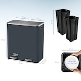 thumbnail of Kitchen Move Balde de Lixo com Pedal para Reciclagem MAJOR cinzento 60L Aço inoxydable Cinza