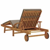 thumbnail of vidaXL Sonnenliege mit Kissen Taupe 200 x 67 x 84cm Massivholz Akazie