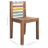 thumbnail of Décoshop26 - Set van 6 eetkamerstoelen gemaakt van massief gerecycled hout meerkleurig DEC025679