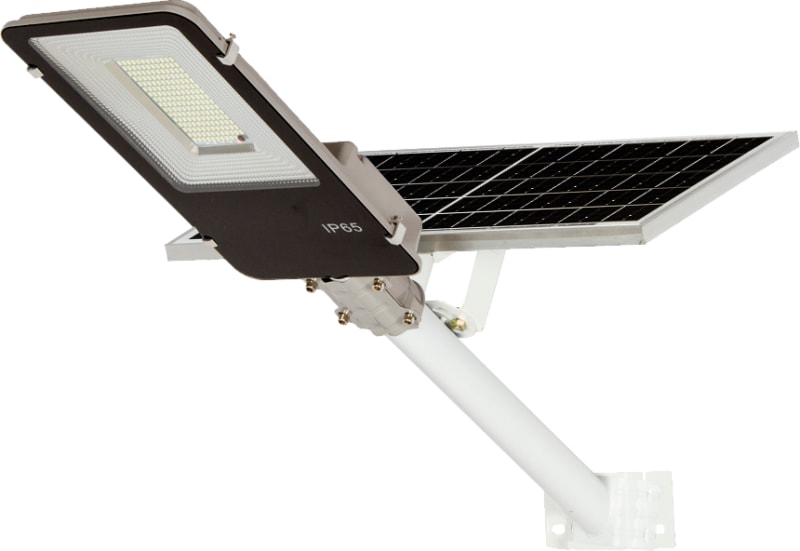 Pacote com 4 lâmpadas solares de LED de 200 W para áreas externas, painel ajustável IP65, 25 W, 200 LEDs, 3000 lúmens, bateria de íons de lítio