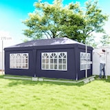 thumbnail of Outsunny carpa plegable 6x3x2,7 m cenador de jardín con 4 paneles 4 ventanas 2 puertas con cremallera 1 bolsa anti-UV y 12 orificios de drenaje