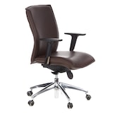 thumbnail of Bürostuhl / Chefsessel MURANO 10 Leder dunkelbraun hjh OFFICE