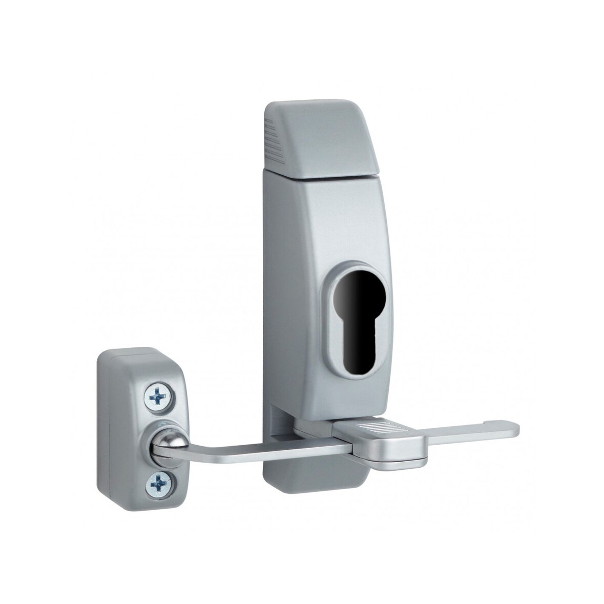 Boîtier Entrebailleur de fenetre argent sans cylindre