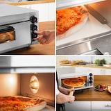 thumbnail of VERTES Gastro pizzaoven met vuurvaste steen, timerfunctie en verlichting, steenoven voor origineel Italiaans, hitte regelbaar tot 350°C eenvoudig