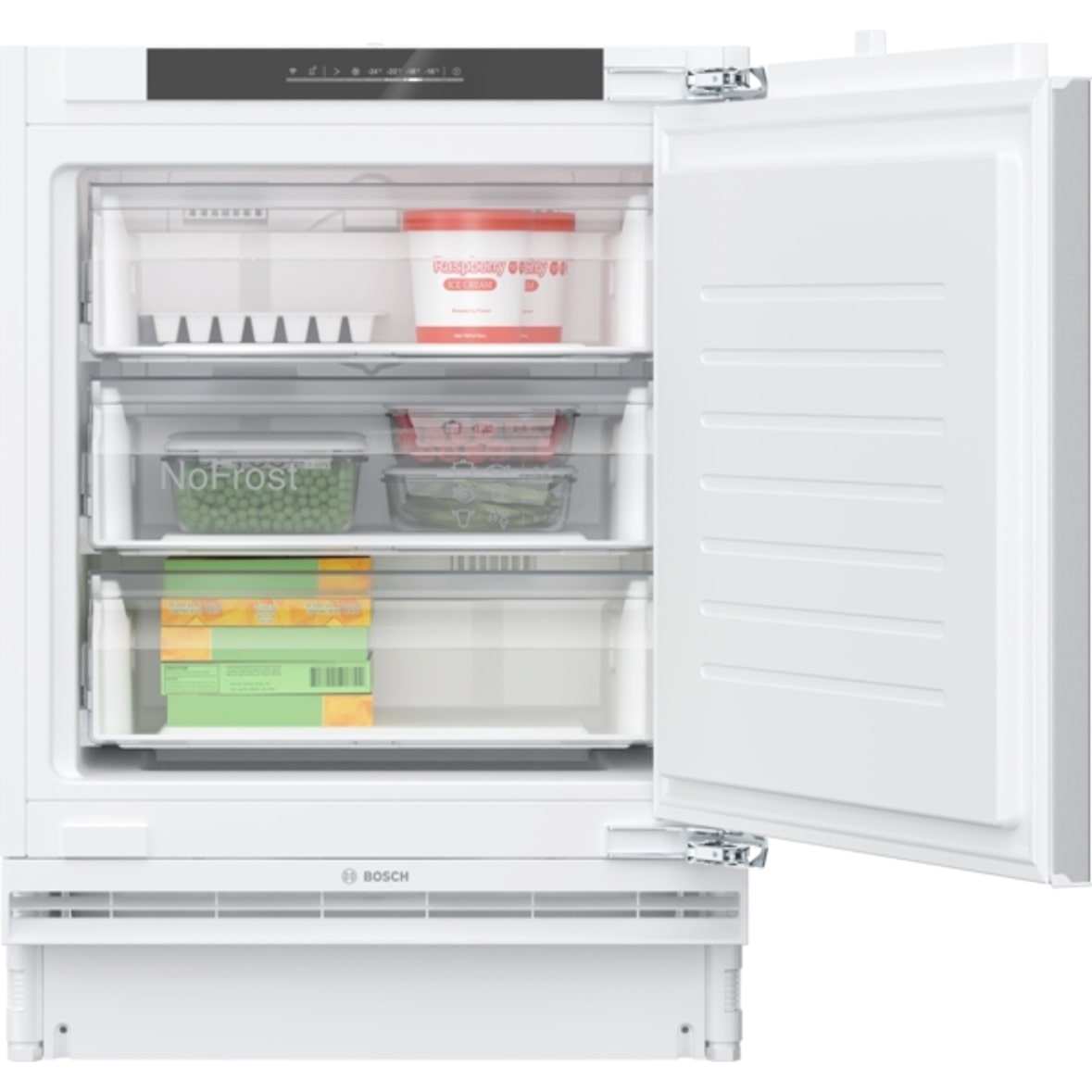 Bosch Serie 6 GUN21ADE0 Einbau-Gefrierschrank, 82 x 59.8 cm, Flachscharnier mit Softeinzug