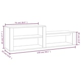 thumbnail of vidaXL Schuhschrank Schwarz 150x35x45 cm Holzwerkstoff