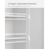 thumbnail of Helloshop26 - Meuble de salle de bain 60 x 30 x 80 cm meuble de rangement 2 portes battantes 3 casiers séparateurs amovibles blanc 12_0006476