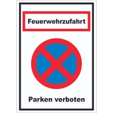 thumbnail of Feuerwehrzufahrt Parken verboten Aufkleber A0 (841x1189mm)