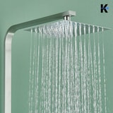 thumbnail of KLARWERK® LANA | Duscharmatur Set mit Regendusche & Handbrause Silber Edelstahl | Design Dusche Mischbatterie| Premium Duschsäule Duschsystem komplett