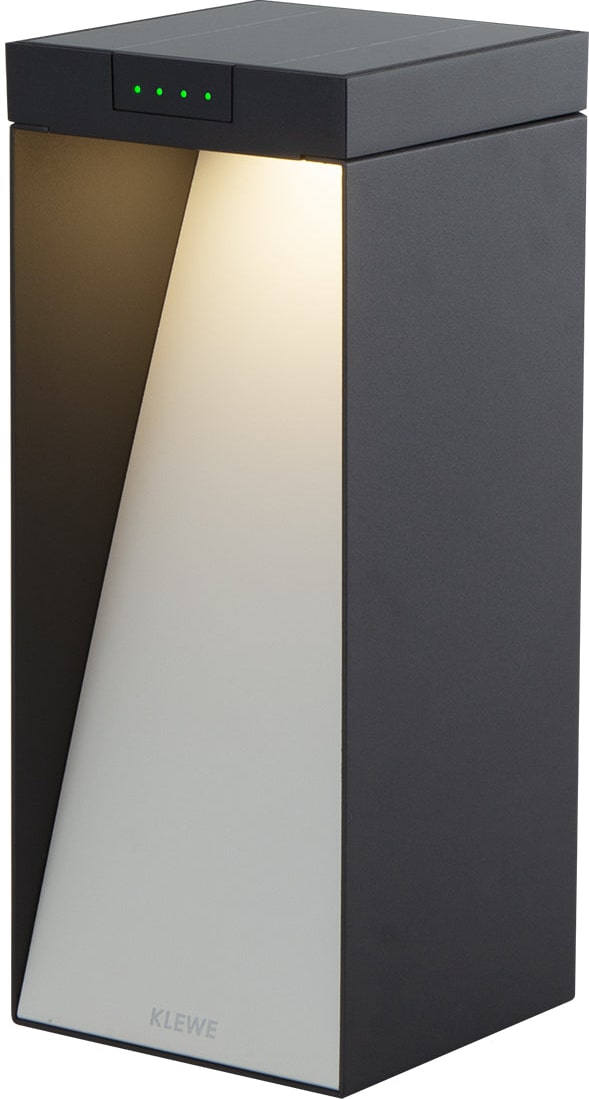 Lumisky Solarpollerleuchte aus Aluminium MILIO FULL H35CM Aluminium Schwarz