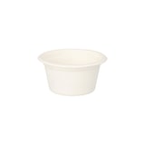 thumbnail of PAPSTAR 50 Dressingschalen, Zuckerrohr "pure" 60 ml Ø 6 cm · 3 cm weiss (89827, 50 Stück)