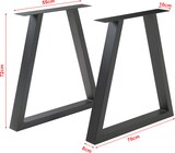 thumbnail of Helloshop26 - Set aus 2 modernen Tischbeinen originelles Design Stahl 72 x 70 cm schwarz 03_0009674
