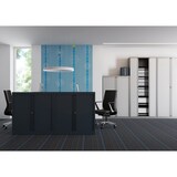 thumbnail of BISLEY Rollladenschrank in verkehrsweiß abschließbar Schrank aus Metall Rolladen aus Kunststoff inkl. 2 Einlegeböden