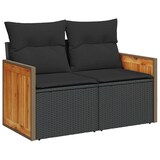 thumbnail of vidaXL Garten-Sofa-Set mit Kissen 8 pcs Schwarz