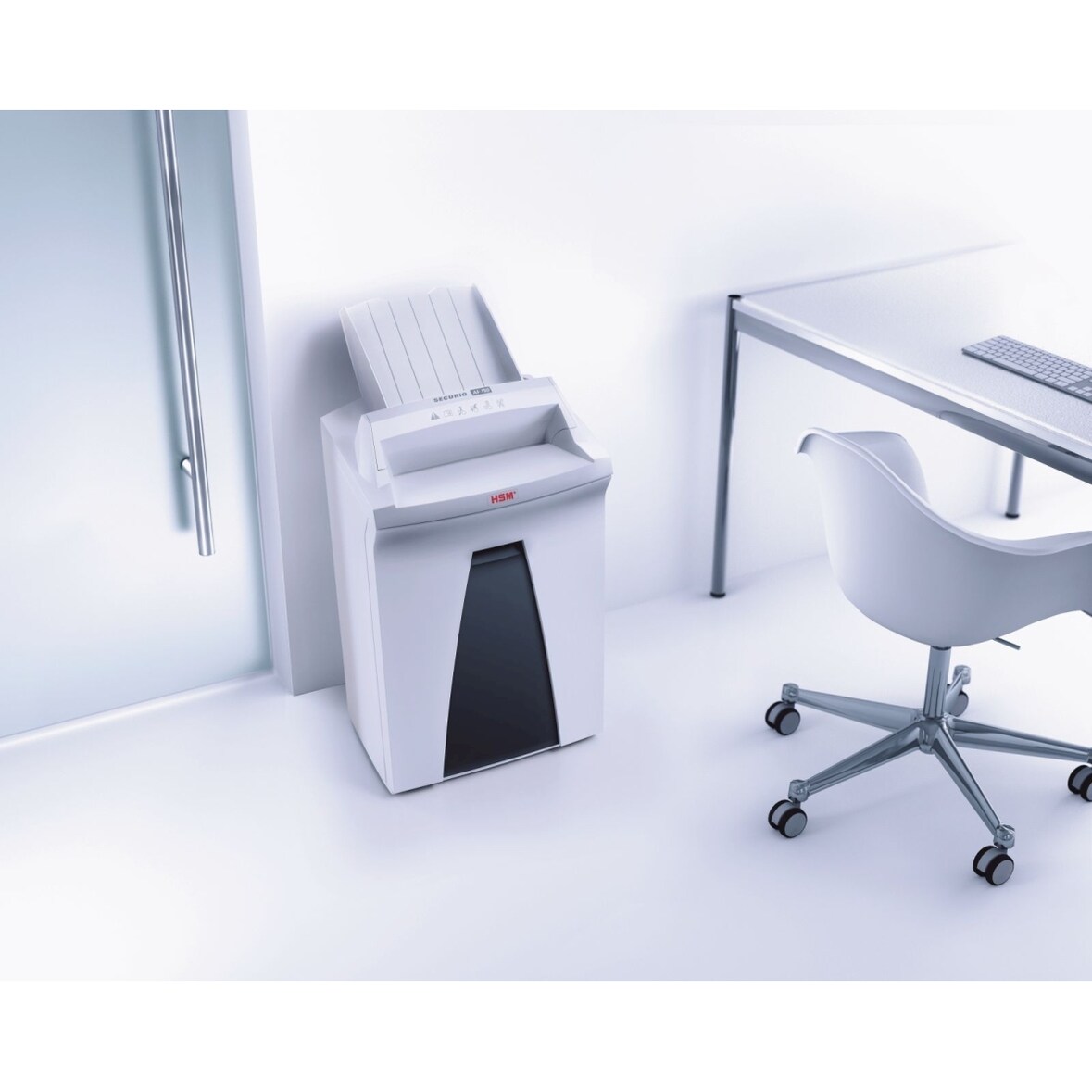 Aktenvernichter Securio AF150 1,9x15mm Partikelschnitt weiß