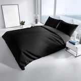 thumbnail of Bettwäsche 155x220 cm Fleece Schwarz Anthrazit Wendeseite Winter warm