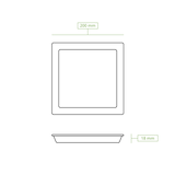 thumbnail of greenbox - Palmblatt Teller "Palmware®" 20 x 20 cm, quadratisch, 25 St.