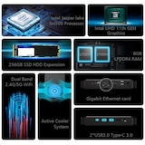 thumbnail of Mini Pc Windows Linux Ordinateur Double Os Barebone Quad-Core 2.4 Ghz Noir + SD 32Go YONIS