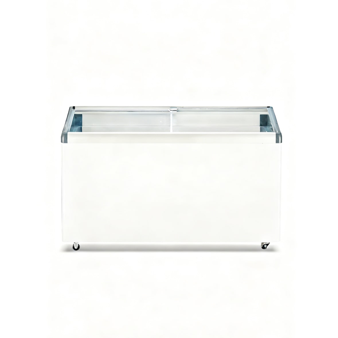 Arcón congelador puerta cristal corredera curva 456 litros 1434x653x900mm