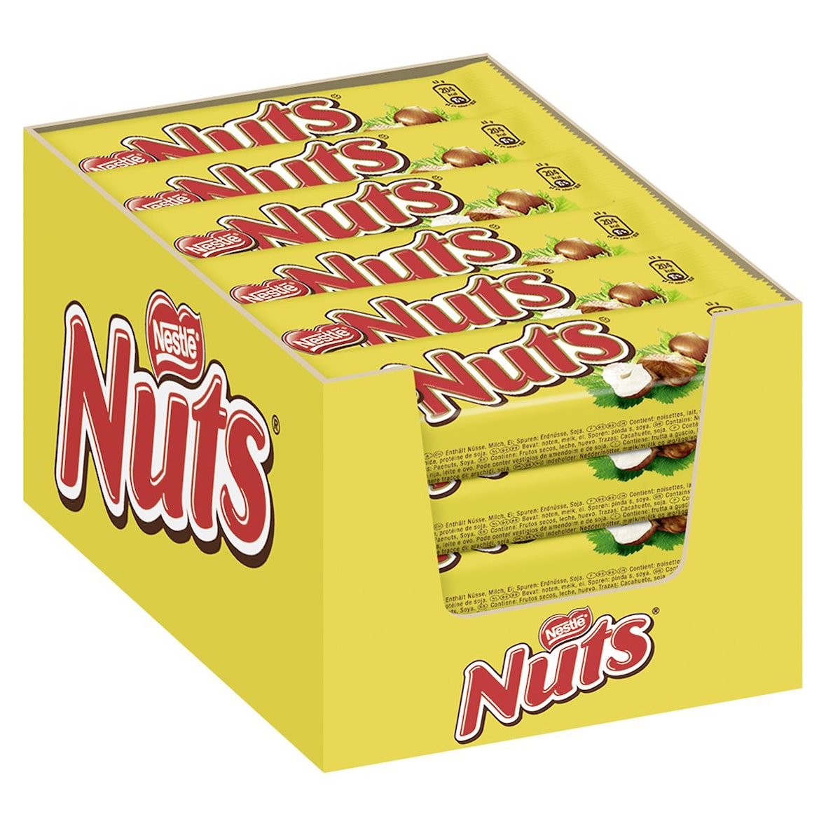 Nestlé Nuts Schokoladenriegel 24 Riegel (1 kg)